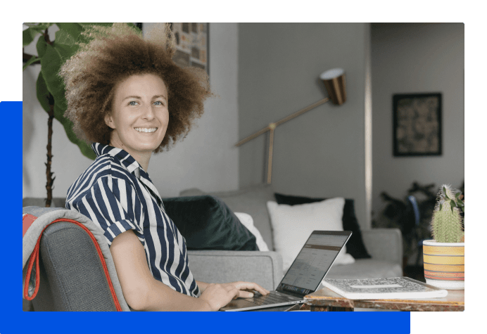 Student studying on laptop