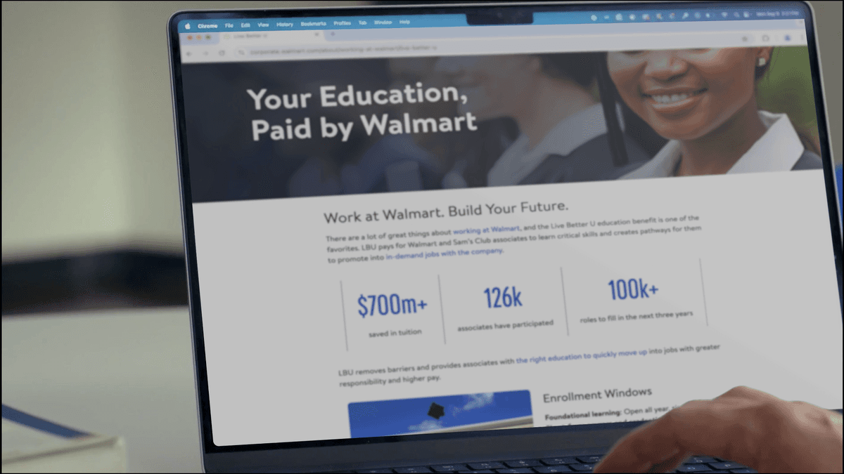 LBU website on open laptop