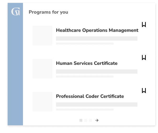 Programs for you Healthcare Operations Management, Human Services Certificate, Professional Coder Certificate