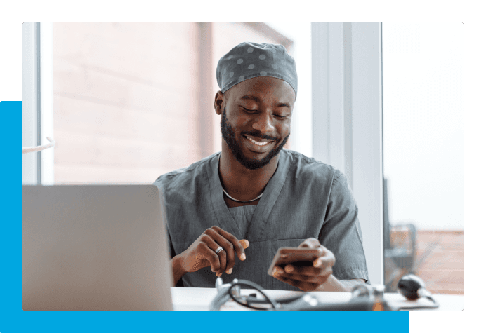 Student using laptop