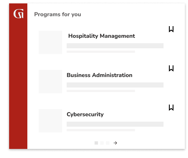 Programs for you: Hospitality management; Business administration; Cybersecurity