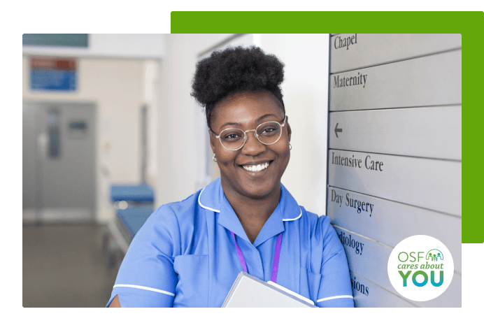 Nurse smiling at work 