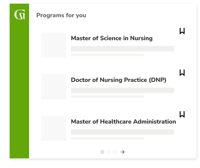 Programs for you: Master of Science in Nursing, Doctor of Nursing Practice (DNP), Master of Healthcare Administration