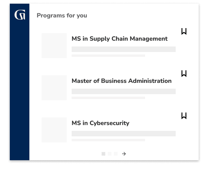 Programs for you:MS in Supply Chain Management, Master of Business Administration, and MS in Cybersecurity