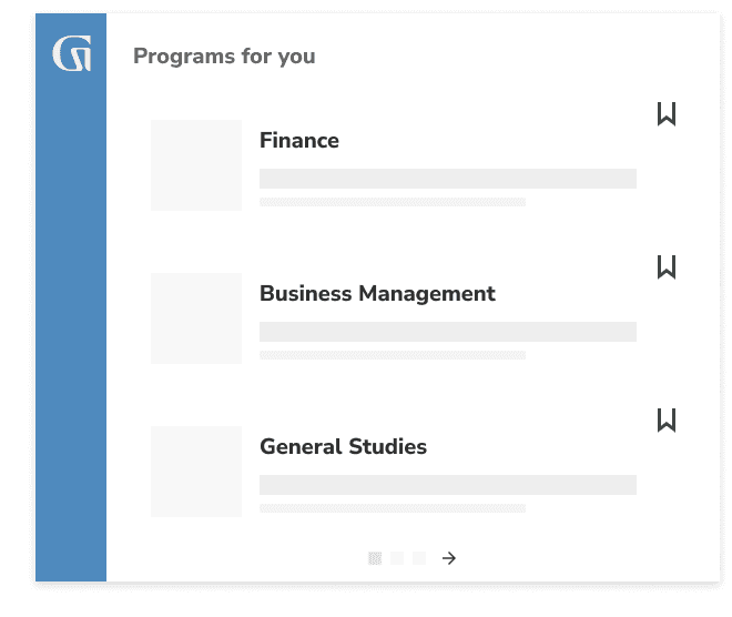 Programs for you: Finance, Business Management, General Studies