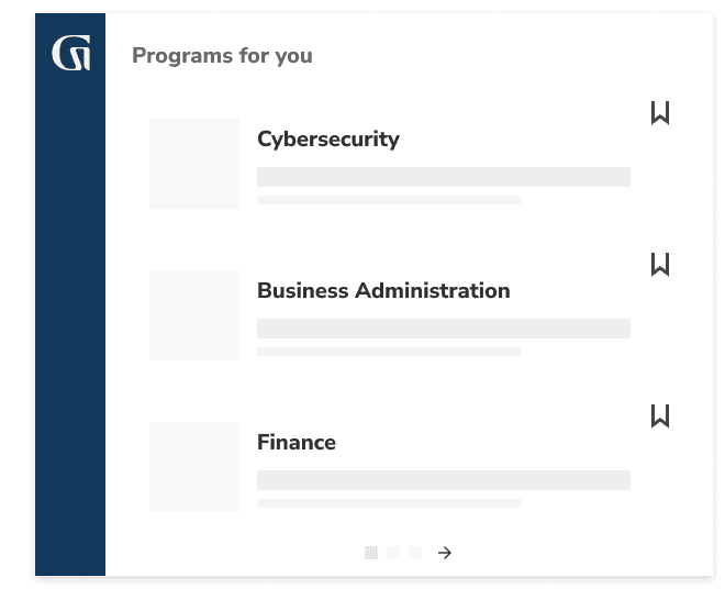 Programs for you: Cybersecurity, Business Administration, Finance