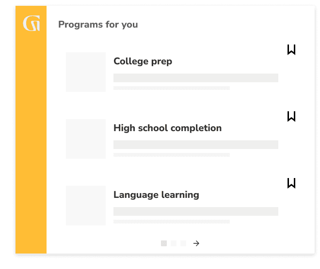 Programs for you: College Prep, High school completion, Language learning