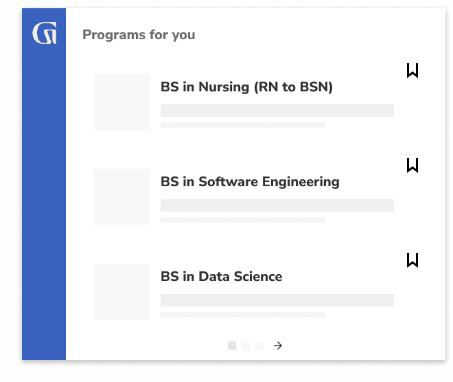 Programs for you: nursing, software engineering and data science