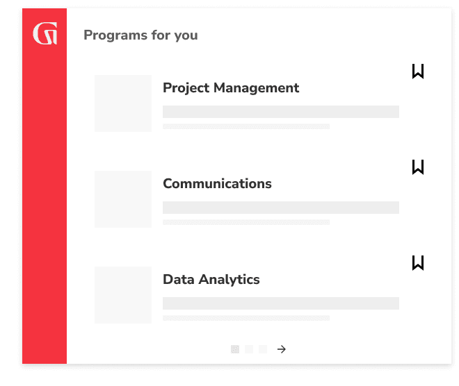 Programs for you: Project Management, Communications, and Data Analytics