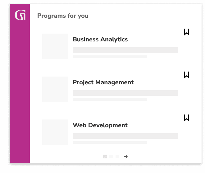 Programs for you: Business Analytics, Project Management, Web Development