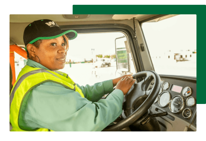 Woman driving a truck