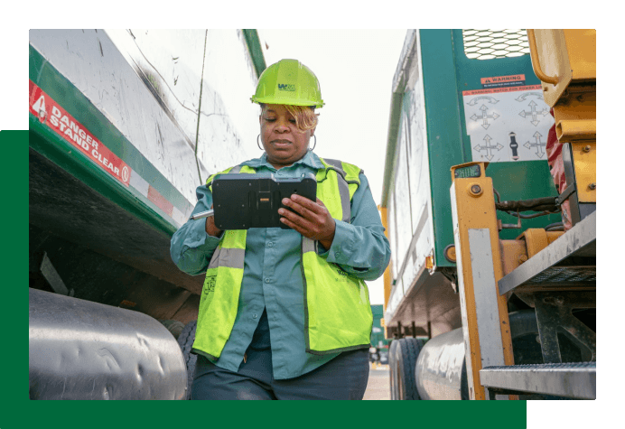 Woman using a tablet