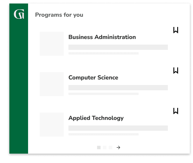 Programs for you: Business Management; Computer Science; Applied Technology