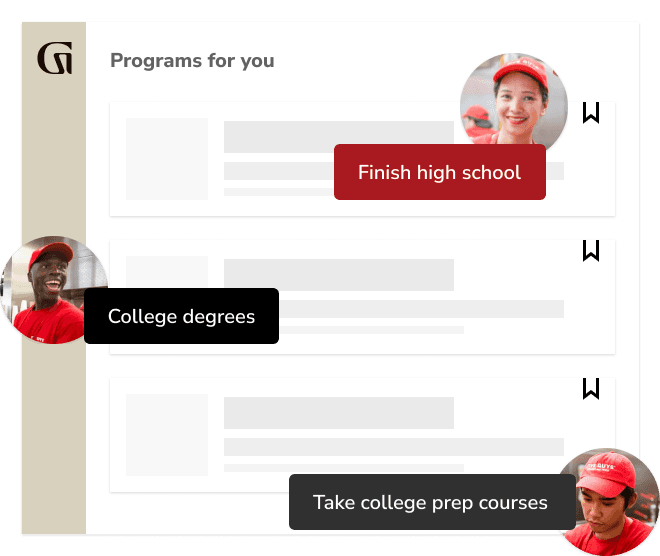 Finish high school, college degrees, prepare for college