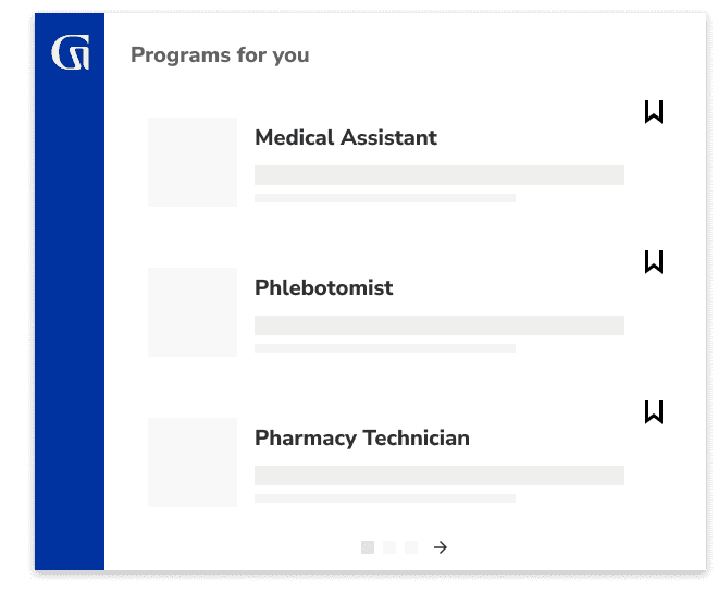 Programs for you: Medical Assistant, Phlebotomist, Pharmacy Technician