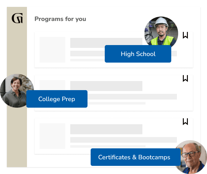Programs for you: High School, College Prep, and Certificates & Bootcamps