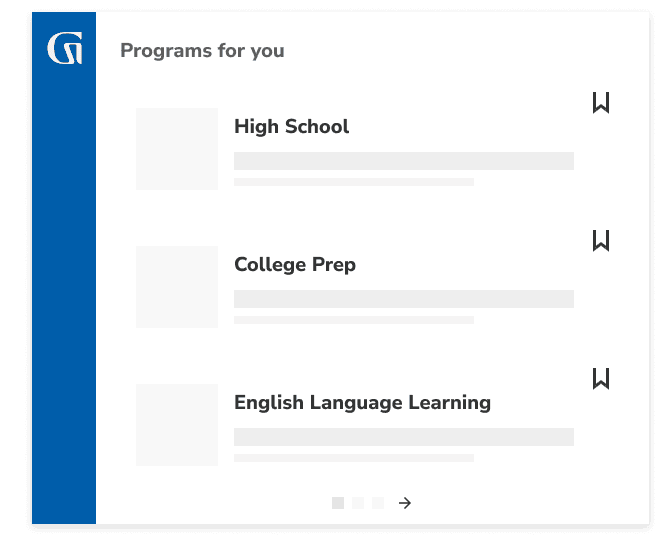 Programs for you: High School, College Prep, English Language Learning