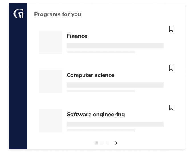 Programs for you: Finance, Computer science, Software engineering