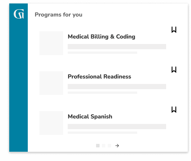 Programs for you: Medical Billing & Coding, Professional Readiness, Medical Spanish