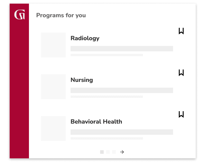 Programs for you: Radiology, Nursing, and Behavioral Health