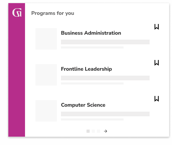 Programs for you: Business Administration, Frontline Leadership, Computer Science