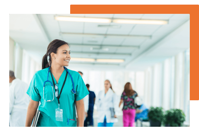 Smiling healthcare worker