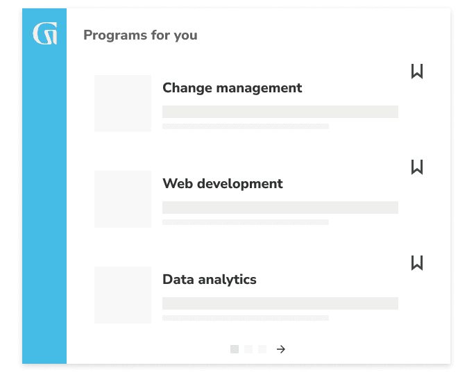 Programs for you: Change management, web development, data analytics